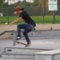 ollie flip stairs skateboard