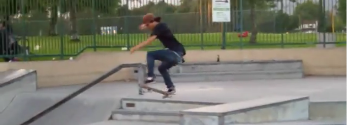 ollie flip stairs skateboard