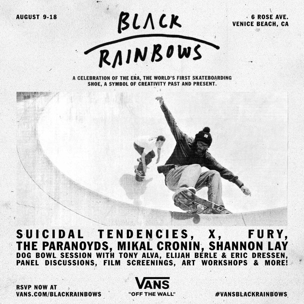 Vans Celebrates the History of the First Skateboarding Shoe with Interactive Exhibit, Black Rainbows